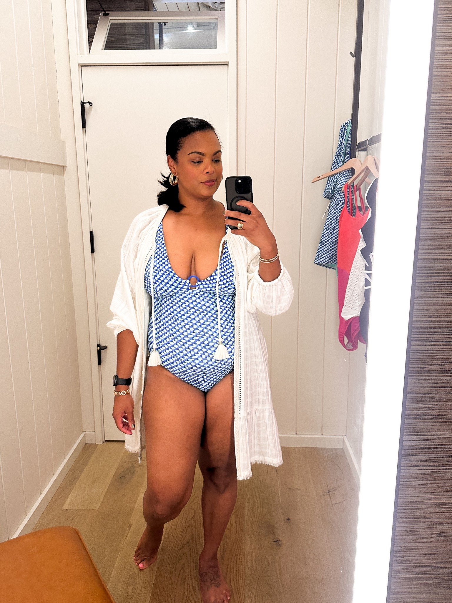 Tommy Bahama swimsuit try-on for a postpartum mom bod! This coverup is perfect for a resort and transitions well to dinner and drinks.

#LTKMidsize #LTKSwim #LTKSeasonal