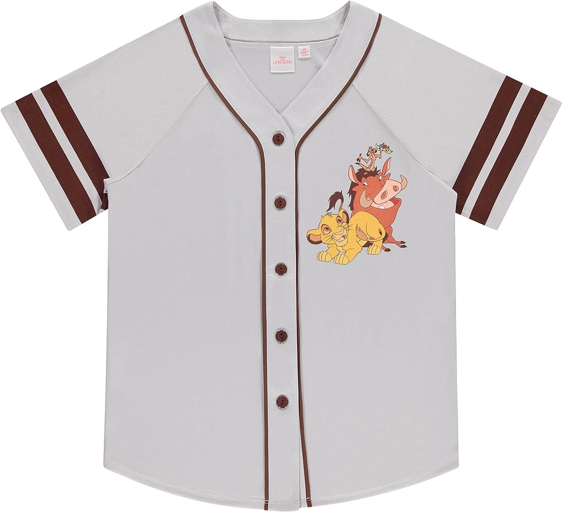 Disney Ladies Lion King Baseball Jersey - Hakuna Matata Lion King Simba Timon and Pumba Mesh Butt... | Amazon (US)