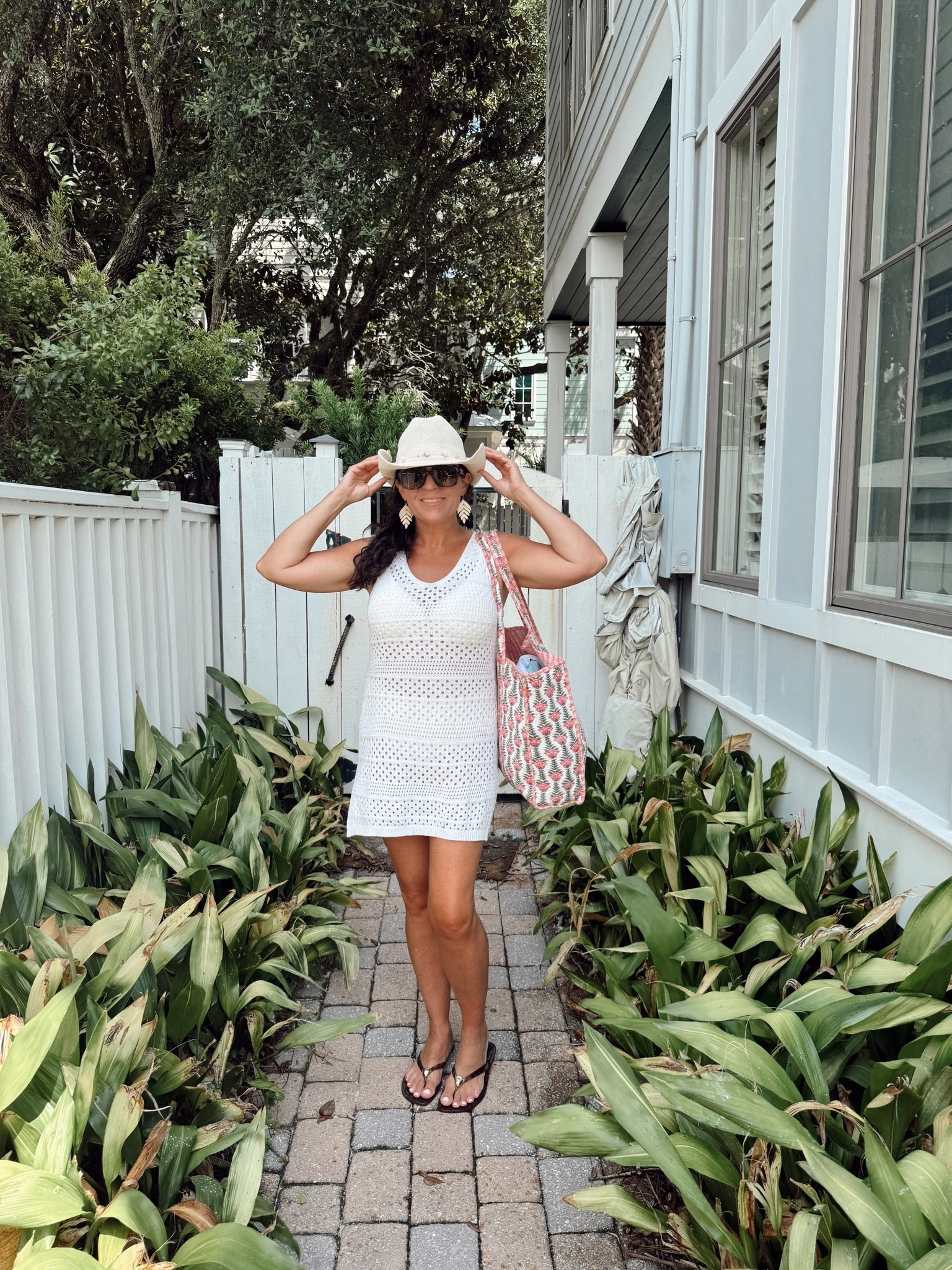 Beach cover up with the best tummy control bathing suit and hat

#LTKSwim #LTKTravel #LTKOver40