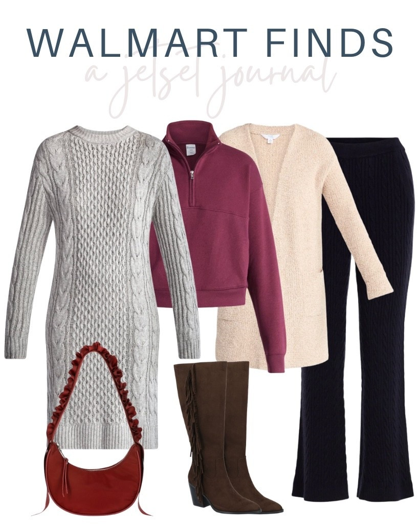 Create a cute fall outfit with these Walmart fashion finds! 
knitted dress, half zip sweater, knee high boots, pink sweater, affordable fashion, fall look, outfit inspo, thanksgiving, fall outfit, cute accessories, outfit idea, walmart fashion, fall style

#LTKSeasonal #LTKFindsUnder50 #LTKGiftGuide