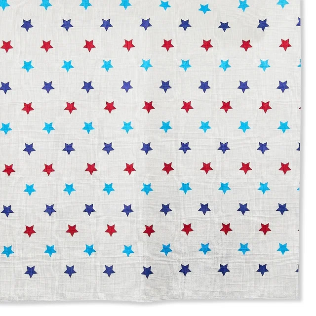 Patriotic 54 x 84" Red, White, and Blue Stars Disposable Paper Table Cover, by Way To Celebrate | Walmart (US)