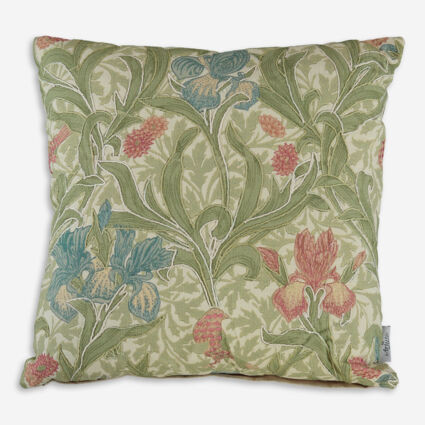 Green & Pink Floral Cushion 50x50cm | TK Maxx