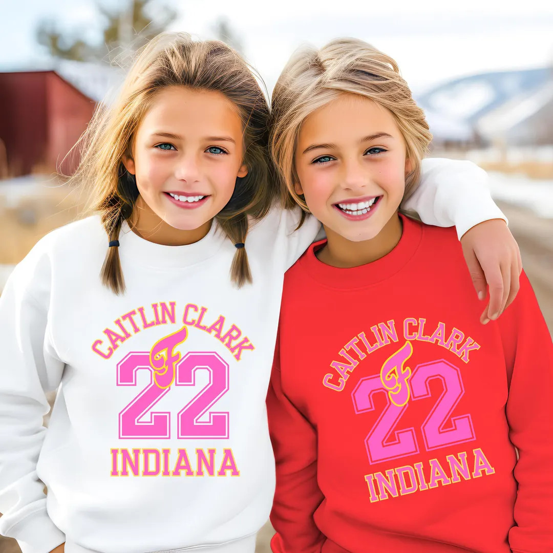 Caitlin Clark #22 Youth Sweatshirt: Indiana Fever Fan Apparel - Etsy | Etsy (US)