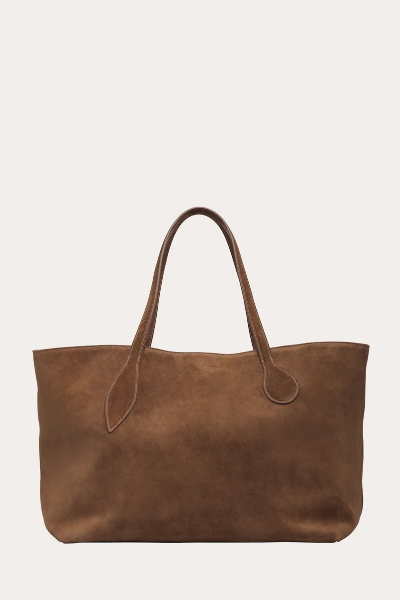 Mega Sprout Tote Chestnut Suede | LITTLE LIFFNER