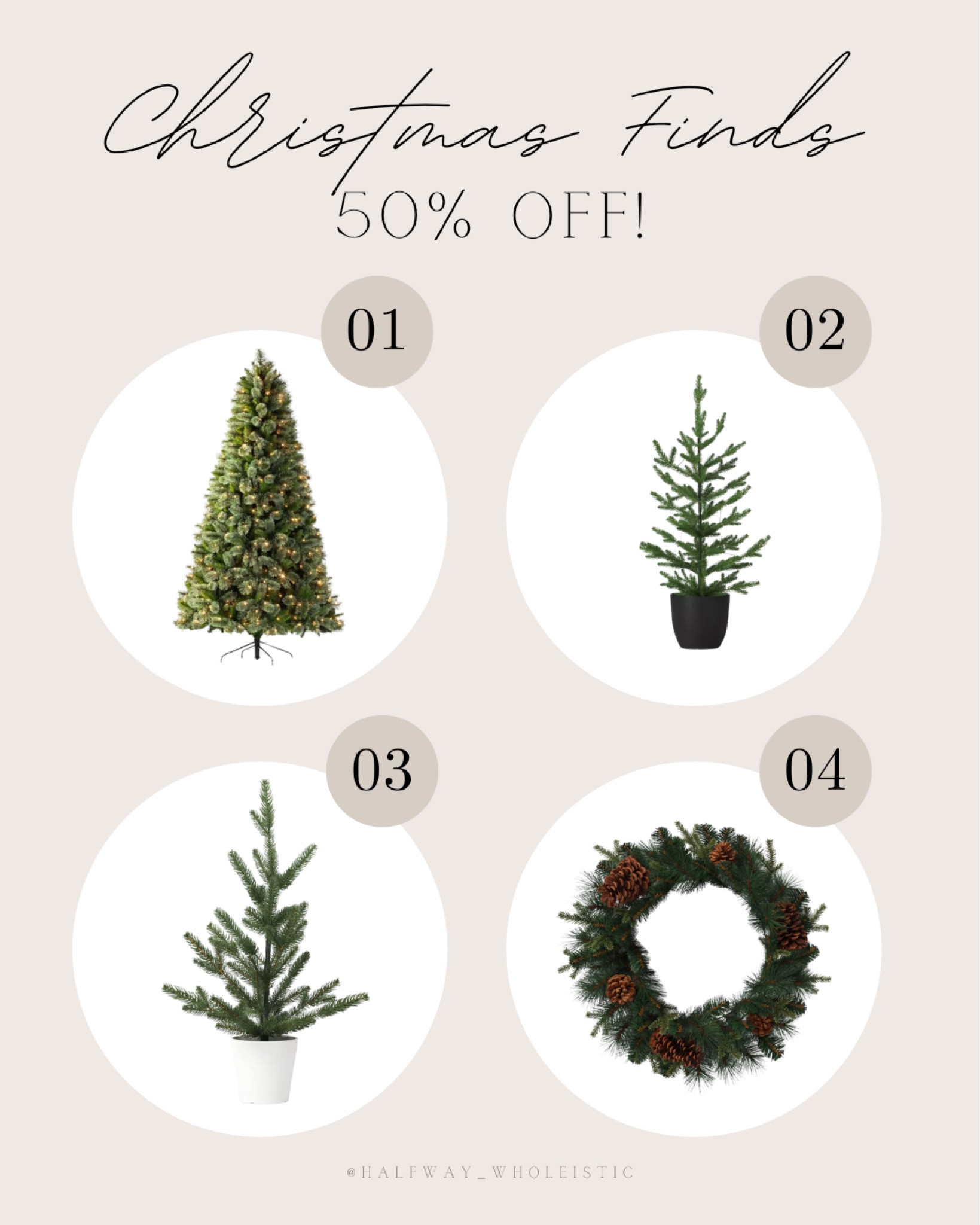 50% off Christmas trees, home decor, and more at Target right now!

#holiday #winter #decorating #wreath #mini 

#LTKSeasonal #LTKSaleAlert #LTKHoliday