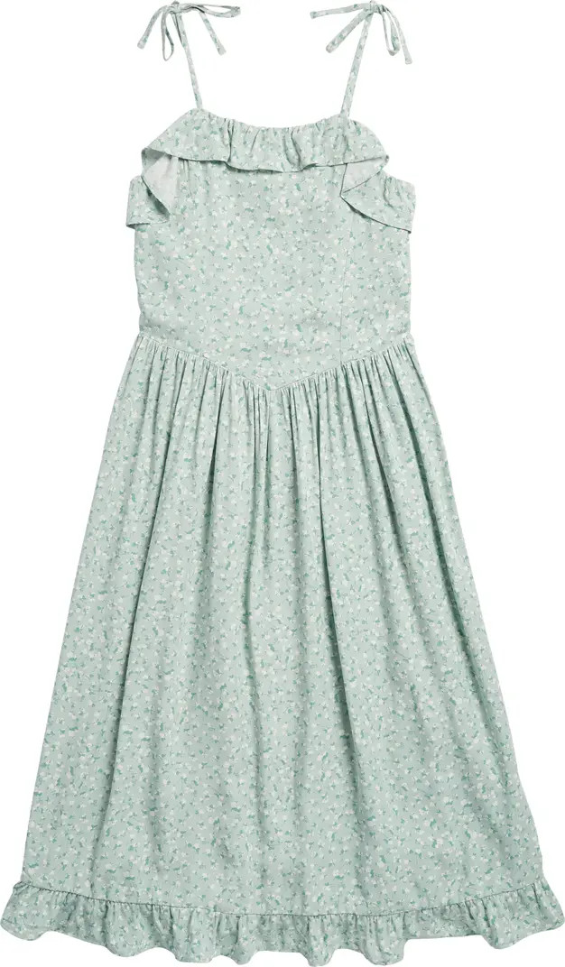 Nordstrom Kids' Floral Ruffle Tie Strap Sundress | Nordstrom | Nordstrom