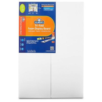 Elmer's 36" x 48" Tri-Fold Foam Presentation Board White | Target