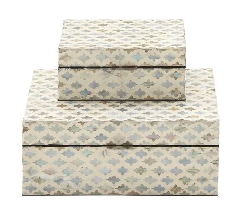 Marea 2 Piece Mother of Pearl Inlay Decorative Box Set | Joss & Main | Wayfair North America