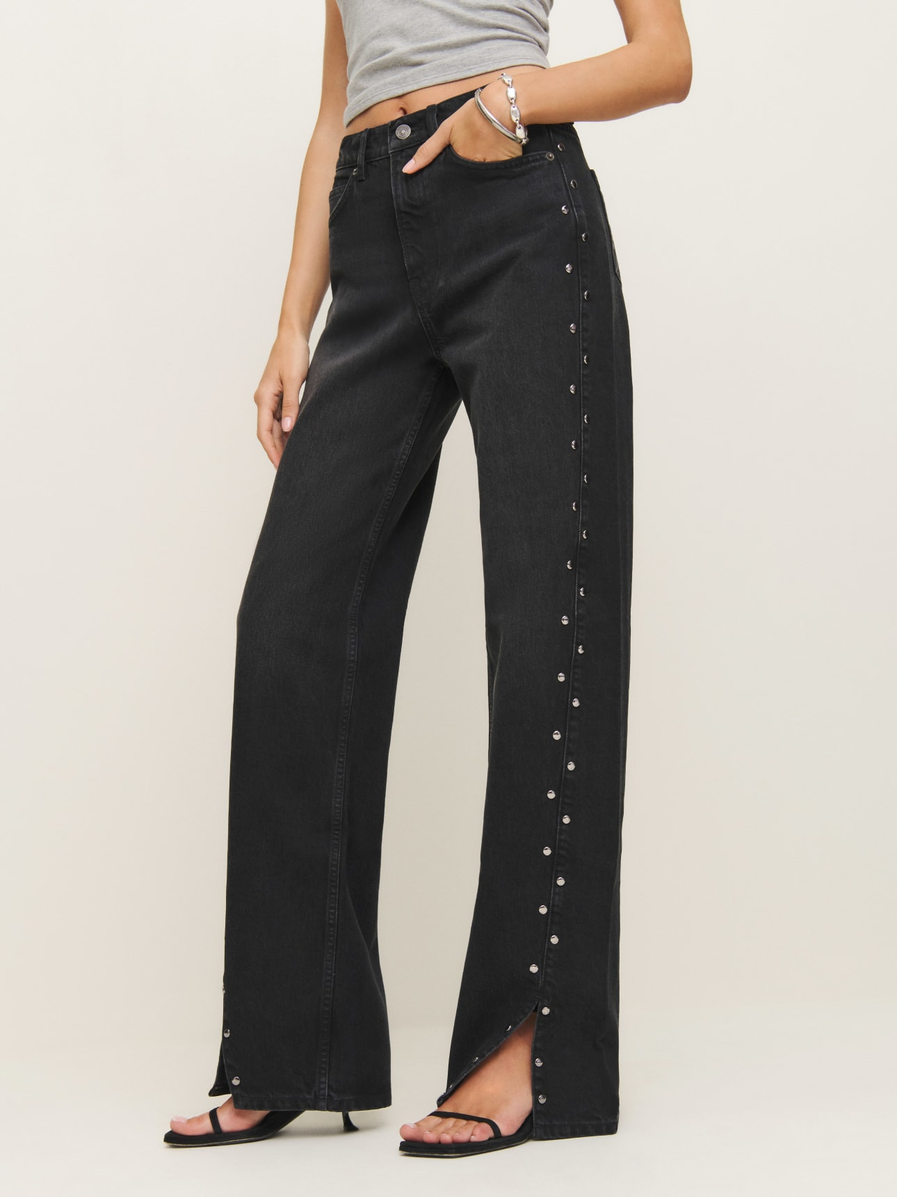 Cary High Rise Slouchy Straight Leg Jeans | Reformation (Global)