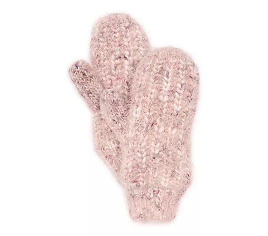 MUK LUKS Women's Chunky Space Dye Eyelash Mitten - QVC.com | QVC