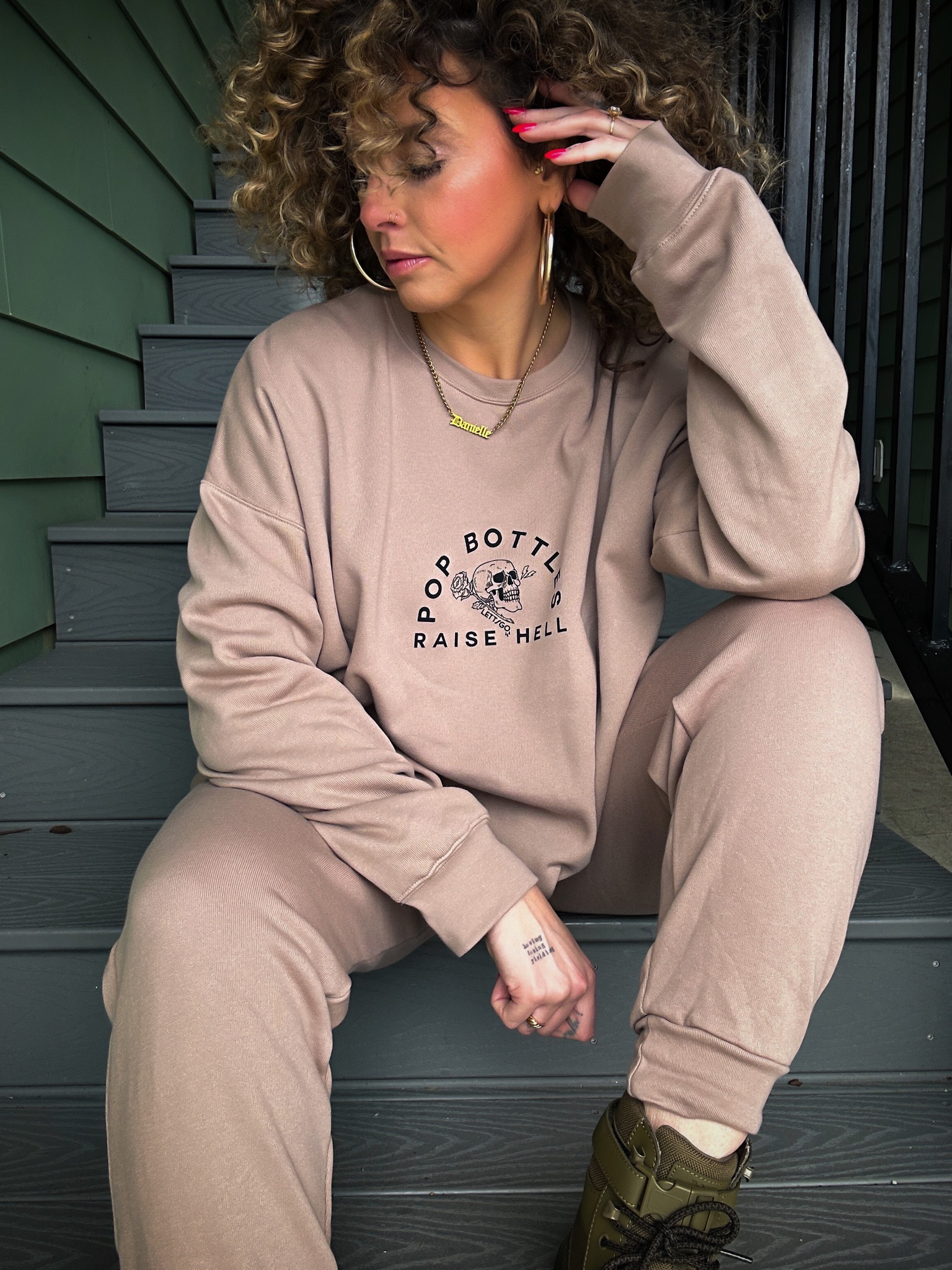 This ‘Pop Bottles’ unisex sweatsuit from #LettsGo is EVERYTHING 🔥🔥. Crewneck & joggers are sold separately & sizes range from S-XXL (I’m wearing an XL in both). Use code JAWN20 to save 20% at check-out + free shipping for orders $75+ 💚! #ad #collabedit 

#LTKcurves #LTKSeasonal #LTKunder100