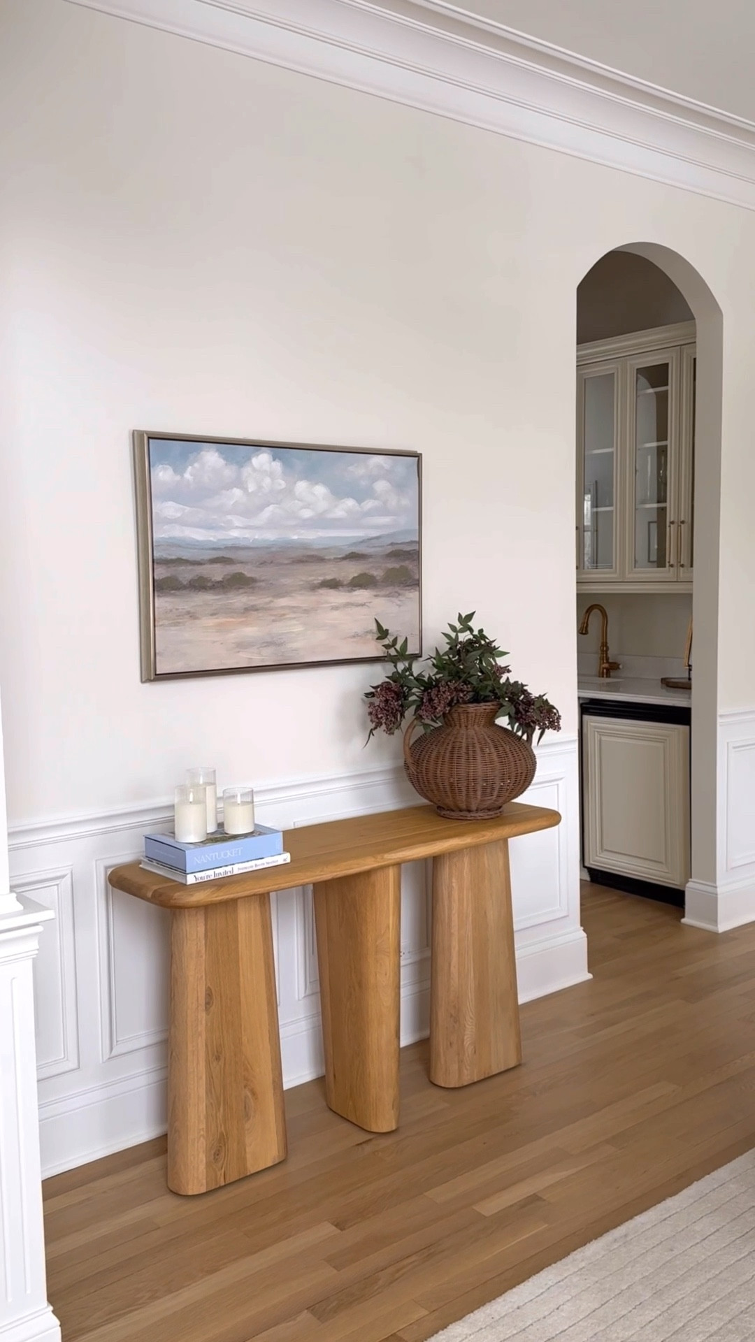 Entryway table decor in our dining room wall! Loving this setup, finally hung up this art. It was very affordable. Can’t link online so linking another one I love 



#LTKHome #LTKmomlife