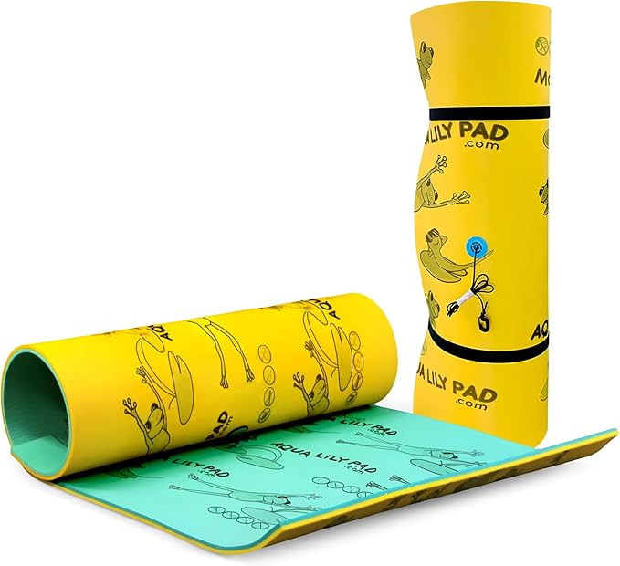 Aqua Lily Pad Original Floating Water Mat Island Float Layer FlexCore Green/Yellow Foam Raft, Mad... | Amazon (US)