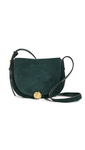 Madewell Women's Suede Small Dakota Saddle Crossbody Bag, Midnight Forest, One Size | Amazon (US)