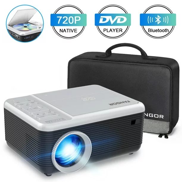 FANGOR F-301 Projector Support 1080p, Projector & DVD Player In One, Portable Projector Support 2... | Walmart (US)