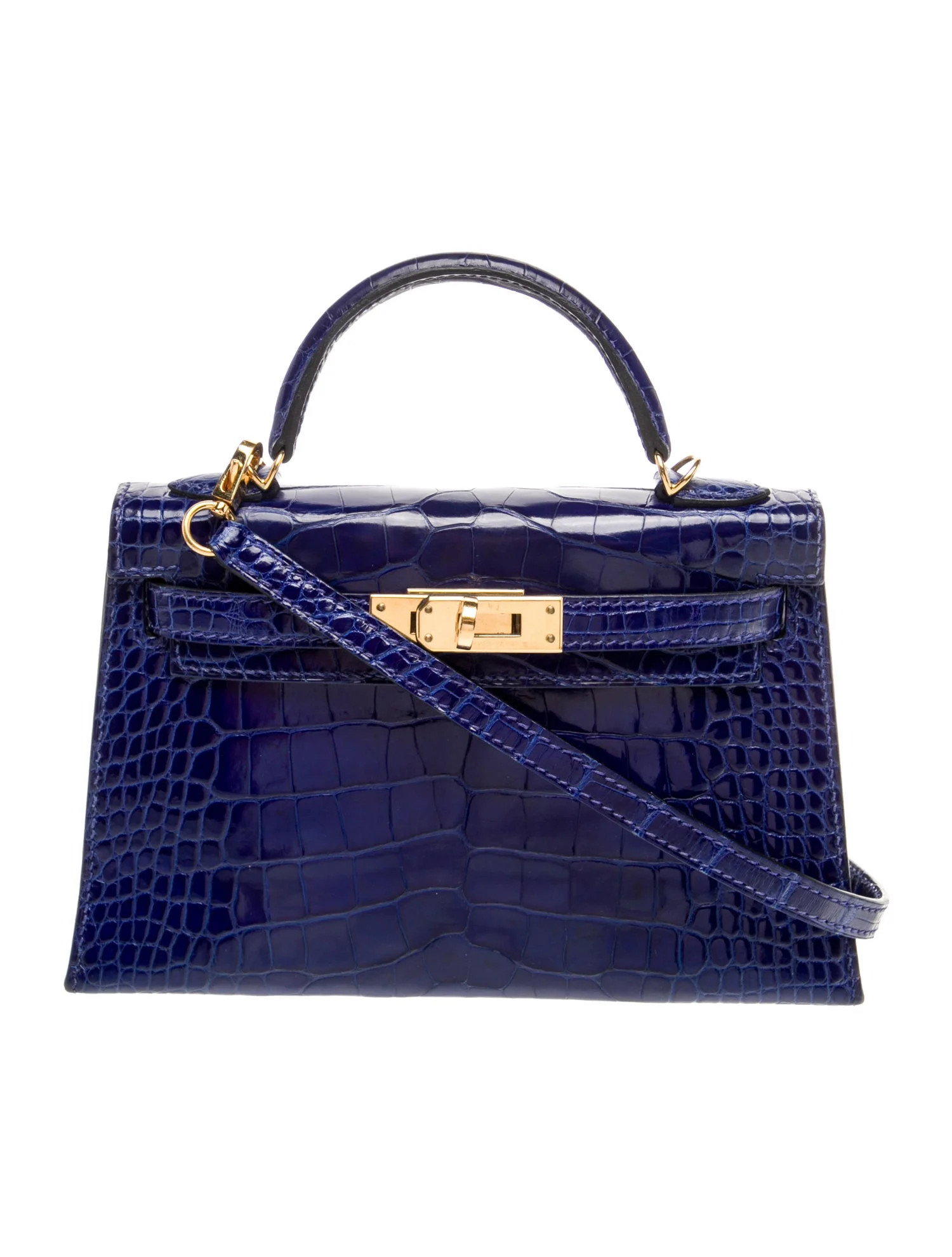 Shiny Alligator Mini Kelly II Sellier 20 | The RealReal