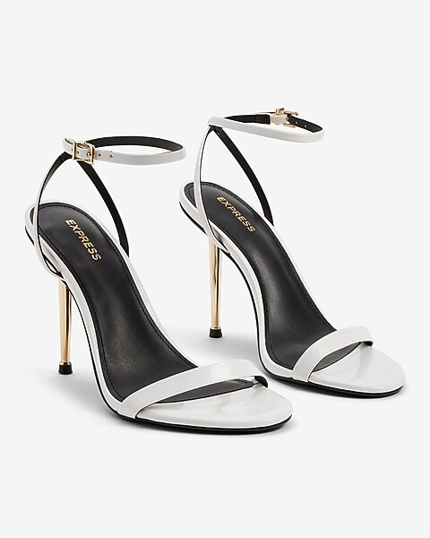 Gold Heel Strappy Heeled Sandals | Express