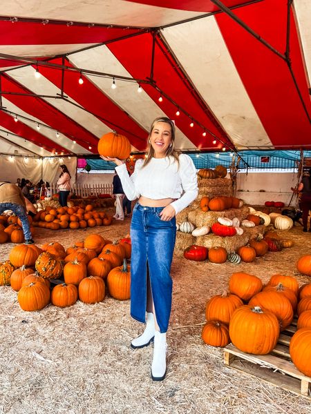 White basic sweater to wear with skirts use code: TTbrittany to save 15% on shein 

Denim midi skirt for fall outfit
Pumpkin patch outfit
Casual fall outfit inspo
Pink hair bow
White Chelsea boots

#LTKSeasonal #LTKsalealert #LTKfindsunder50