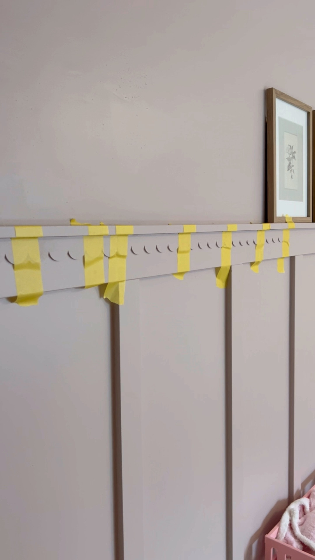 Adding the cutest scallops to my girls’ room! Gluing them on with caulk & using Frogtape delicate to hold them in placee

#LTKHome