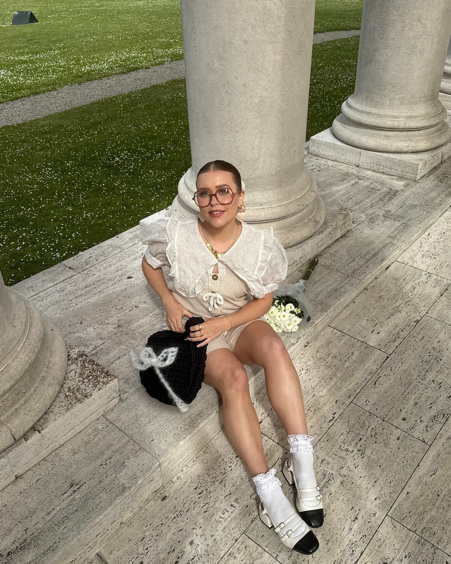 Pics I sent my mom 🫶💕✨

Wearing: 
Glasses: @jimmyfairly 
Romper: @marinelayer 
Top: sold out! @kimchiblue 
Necklace: @shopcoastalcaviar 
Shoes & earrings: @sezane 
Bag: @noratcrochets via @choose_app_us 

#pinterestoutfit #pinterestoutfitinspo #girlyoutfits #softgirloutfits #justagirl

#LTKSaleAlert #LTKSeasonal #LTKShoeCrush