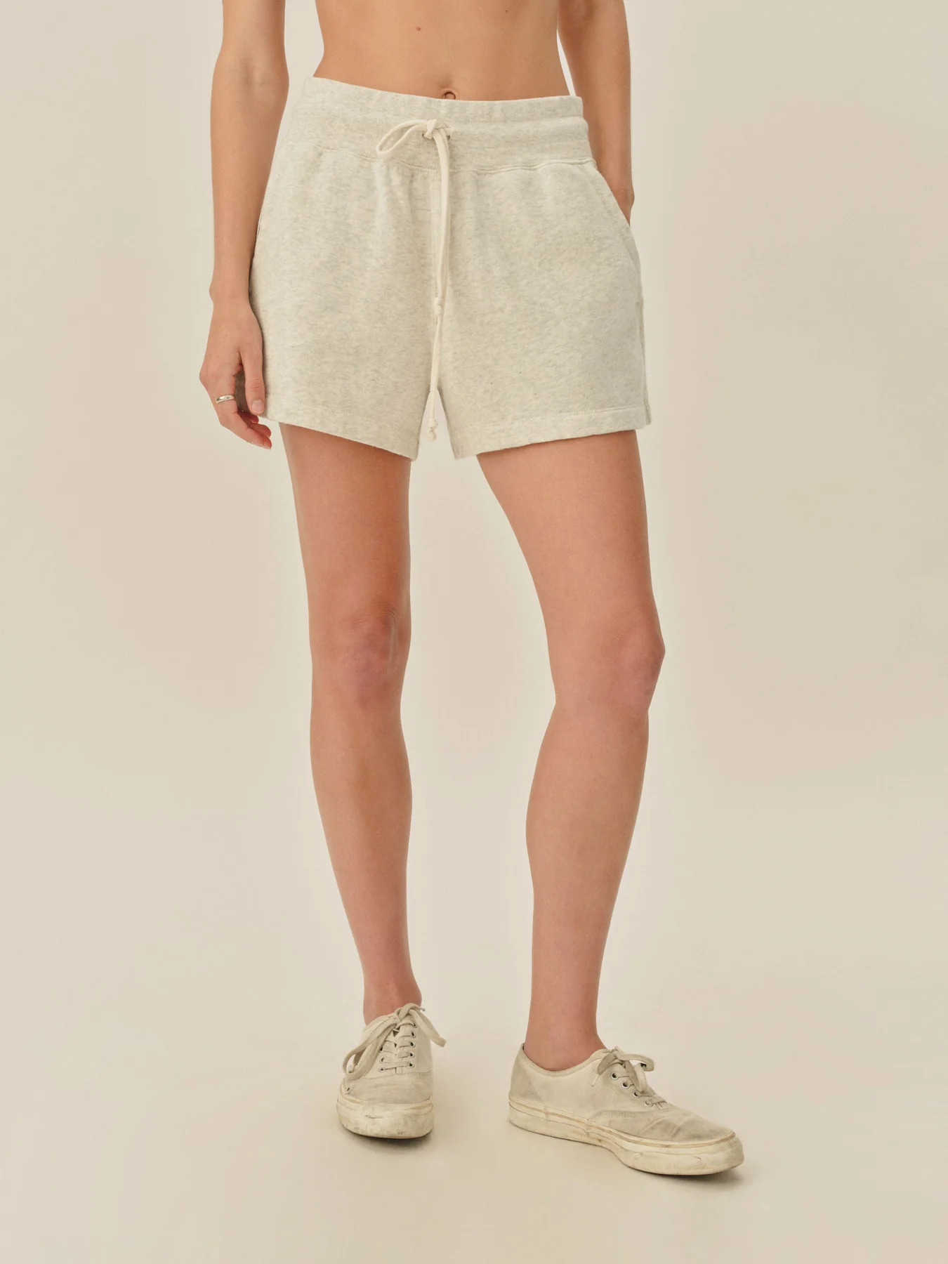 Heather Oat Vintage Interloop Pull On Sweatshort - Buck Mason- Modern American Classics | Buck Mason