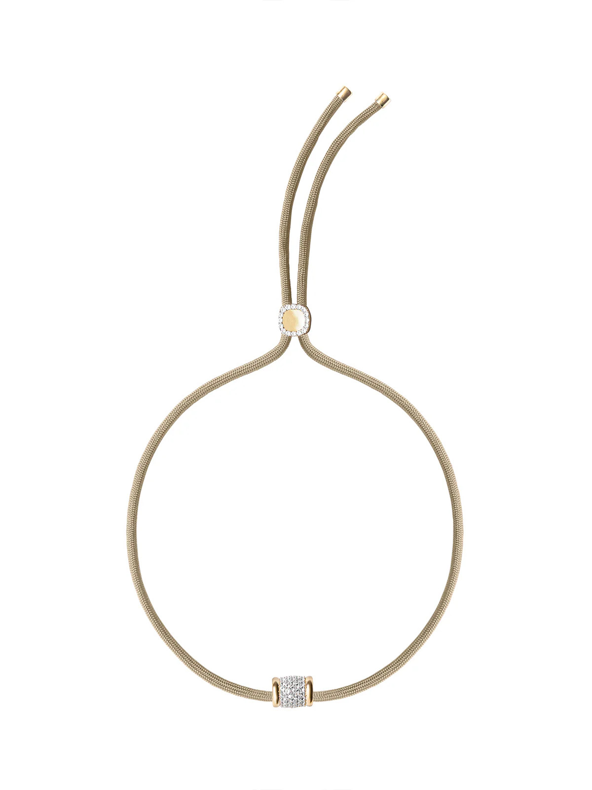 YVES LAB WHITE SAPPHIRE PARACORD NECKLACE, SABLE | Dorsey