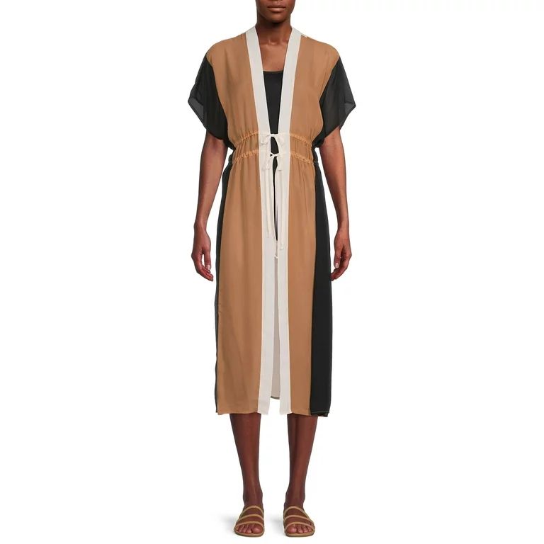 Time and Tru Women's and Women's Plus Gathered Waist Dress Cover Up | Walmart (US)
