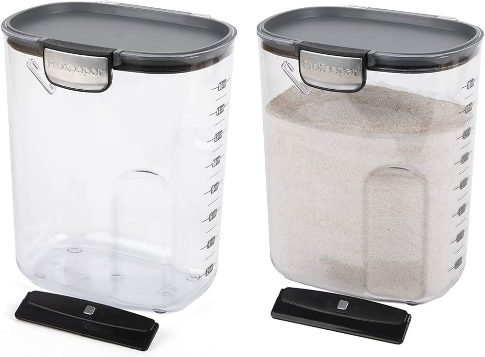 Progressive International ProKeeper+ Clear Plastic Airtight Food Baker's Kitchen Storage Organiza... | Amazon (US)