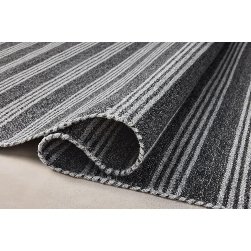 Magnolia Home by Joanna Gaines x Loloi Indoor / Outdoor Charlie Dove / Charcoal Area Rug | Wayfair North America