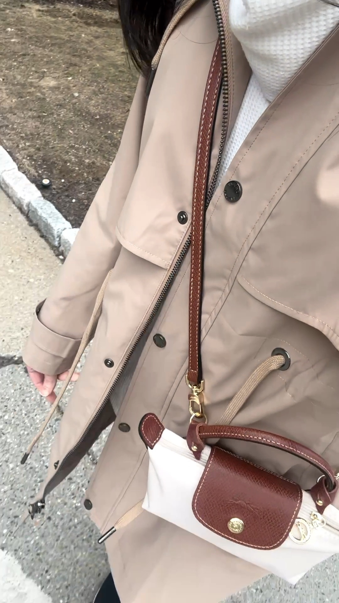 Linked to the exact $16.99 crossbody bag (comes with the crossbody strap). I ordered the ‘paper white’ color on March 7 and it arrived on March 26th. (I ordered 2 other bags from the same seller.)

‘Dark Khaki’ rain trench is khaki color in person with a good size hood. I took size XS (this size is currently sold out).

Favorite causal sneakers also linked (true to size).

#LTKOver40 #LTKootd #LTKPetite