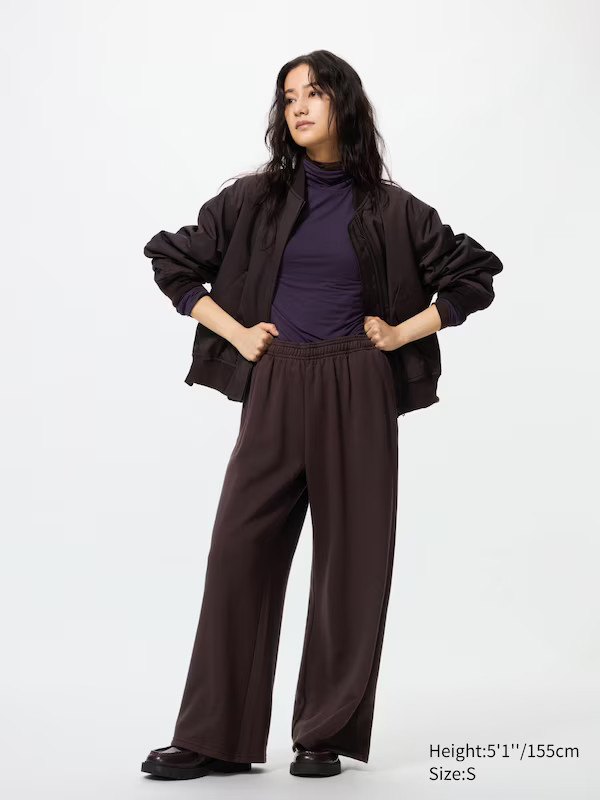 Sweat Wide Trousers (Shorter) | UNIQLO (UK)