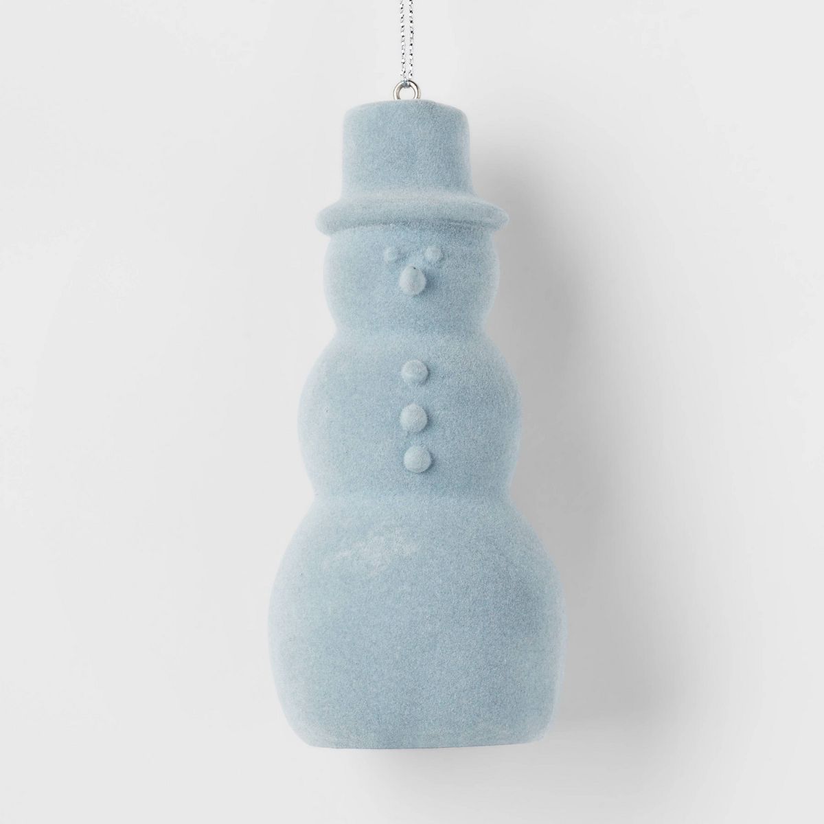 Flocked Snowman Christmas Tree Ornament Blue - Wondershop™ | Target