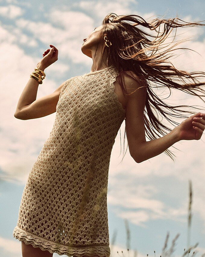 Pointelle sleeveless sweater-dress | J. Crew US