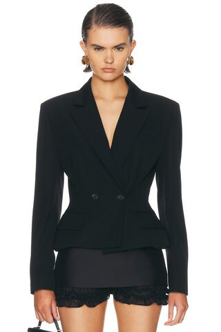 Magda Butrym Double Breasted Blazer in Black | FWRD 