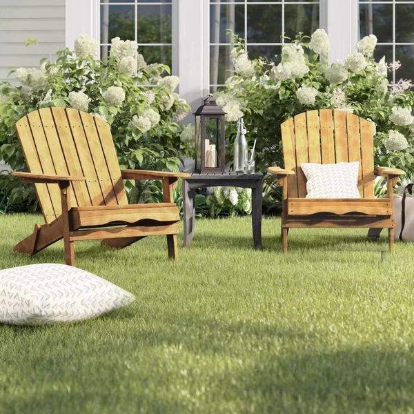 Woking Solid Wood Folding Adirondack Chair (Set of 2) | Wayfair North America