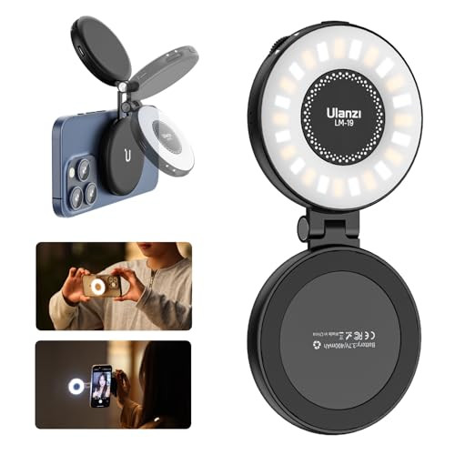 ULANZI Magnetic Selfie Light, LED Fill Light Compatible with Magsafe, LED Selfie Ring Light Inclu... | Amazon (US)