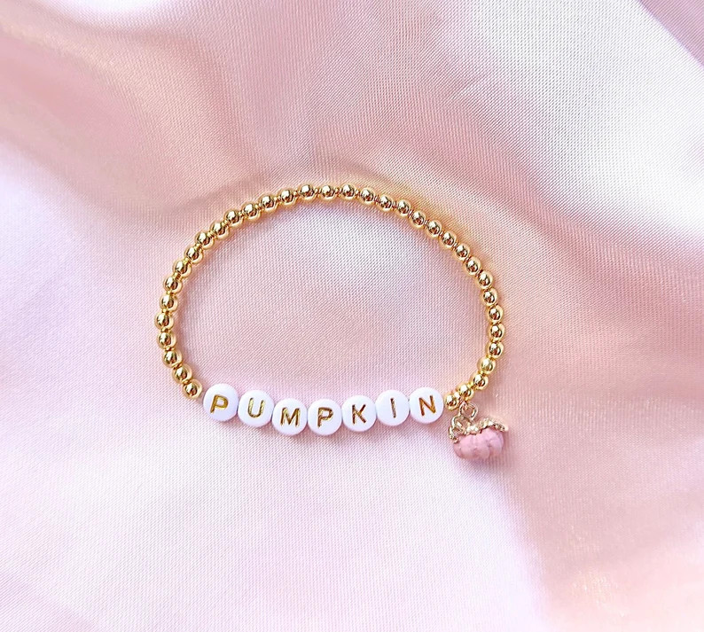 Pumpkin Custom Bracelet, Pink Pumpkin, Pink Halloween - Etsy | Etsy (US)