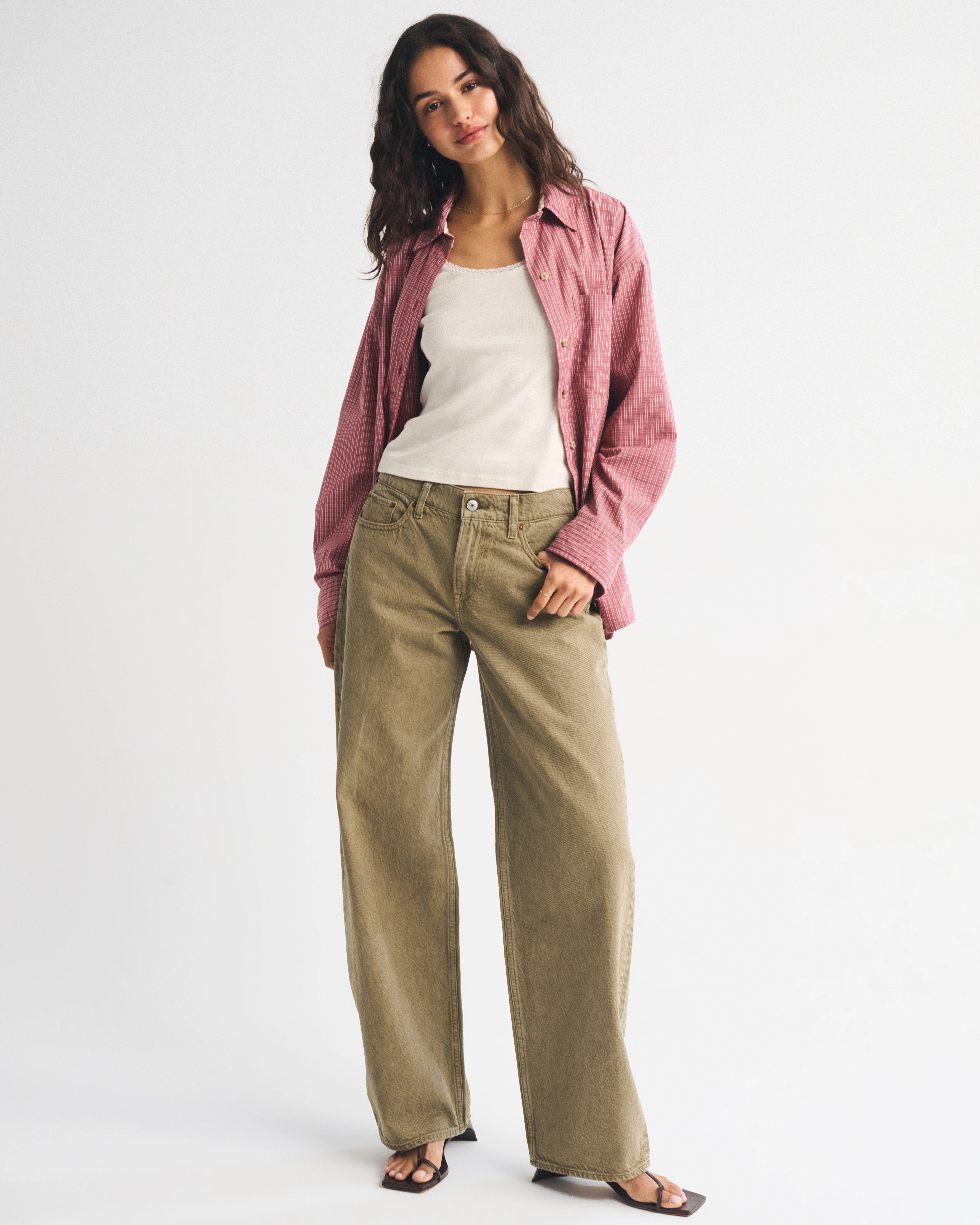 Low Rise Ultra Loose Brown Jean | Abercrombie & Fitch (US)