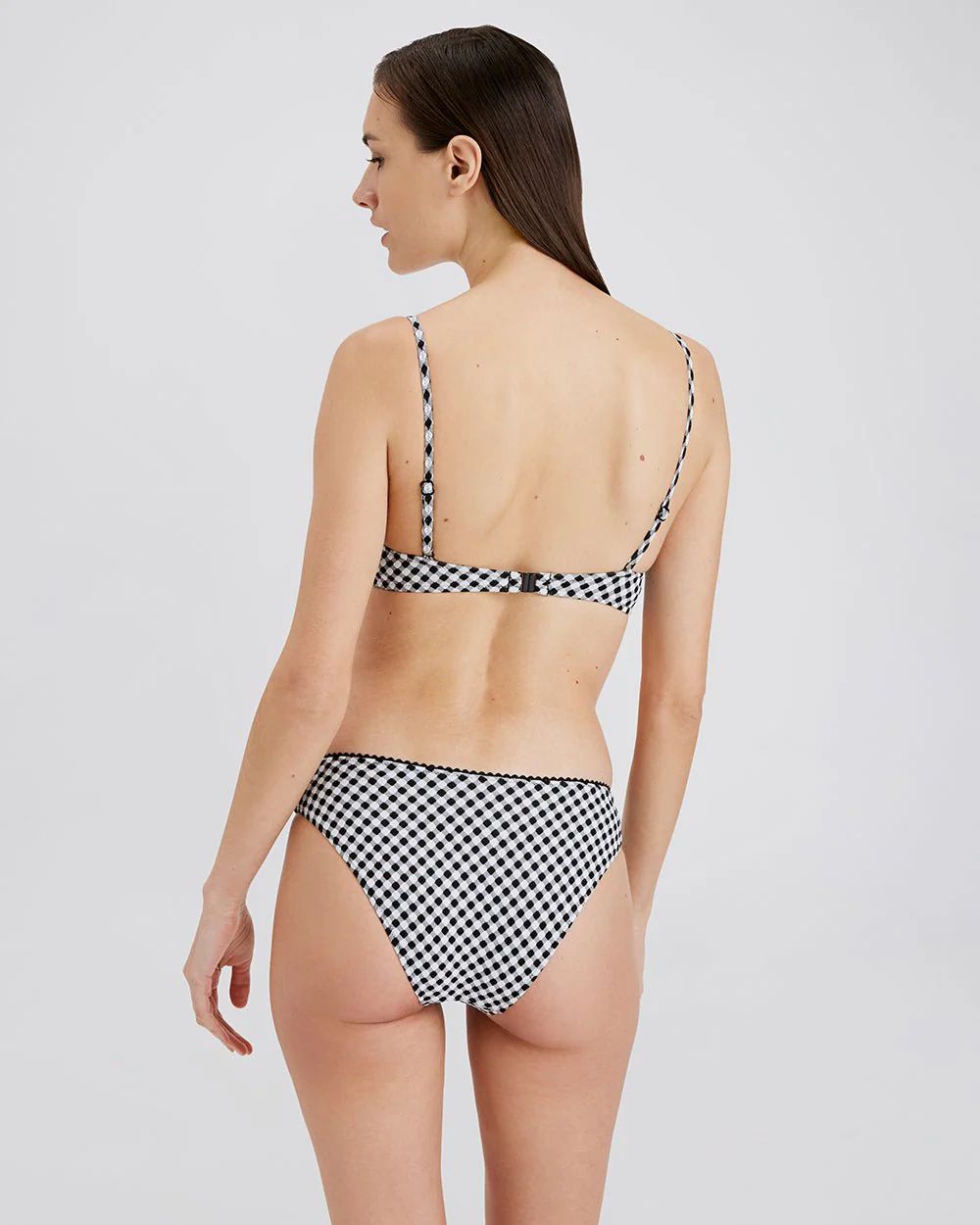 The Daphne Bikini Bottom in Baby Dot Gingham | Solid & Striped