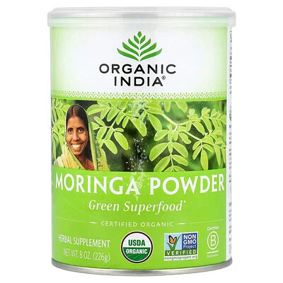 Organic India, Moringa Powder Green Superfood, 8 oz (226 g) | iHerb
