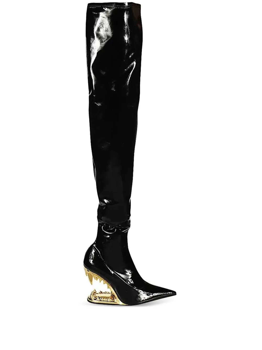 GCDS 110mm Morso Vinyl over-the-knee Boots | Black | FARFETCH | Farfetch Global