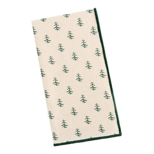 White and Green Nordic Tree Napkin by World Market | World Market