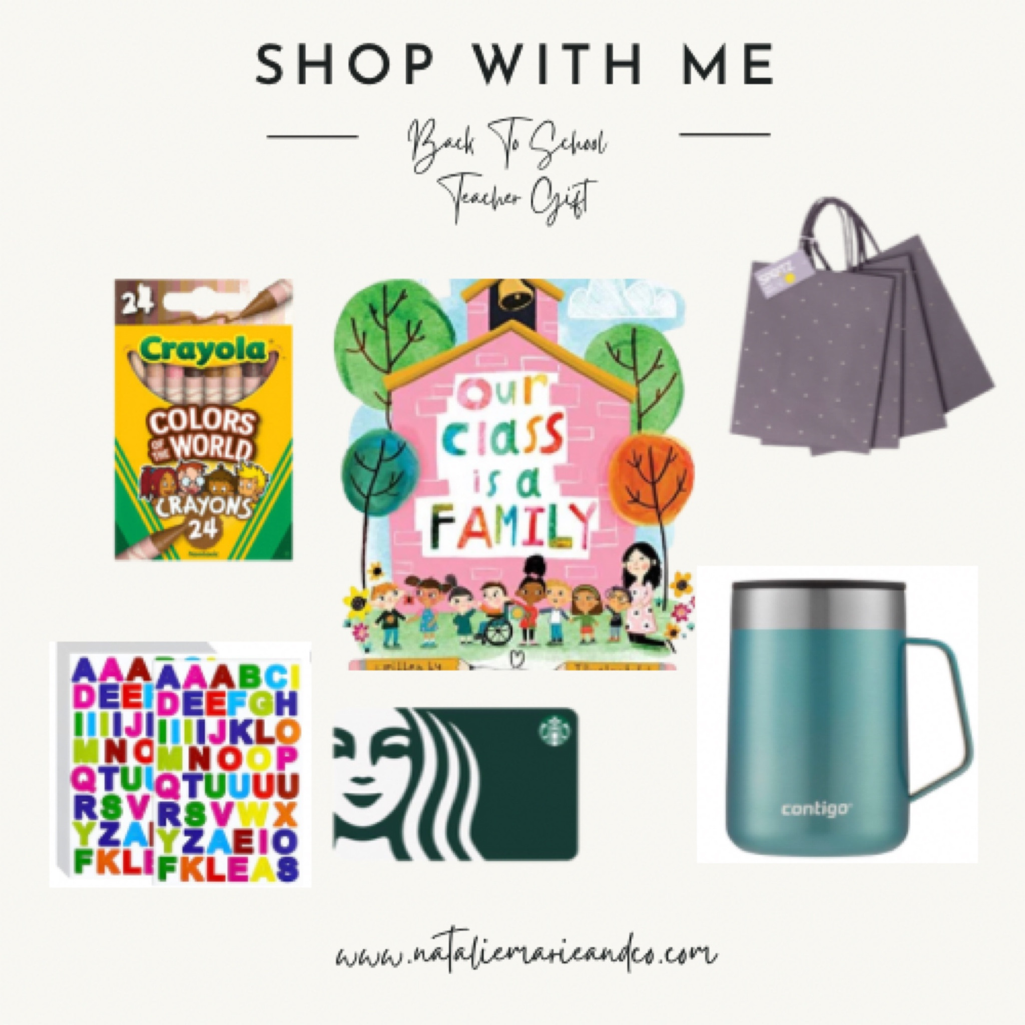 First day of school gift for teachers! We kept it simple and let the girls write a letter to their teacher + a get to know you form for each teacher.