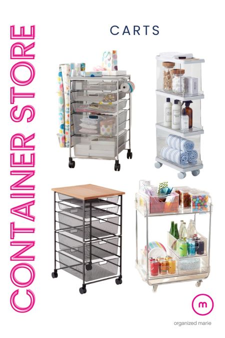 Here are some of my favorite carts from the container store! Great for craft supplies or extra storage in the kitchen!

#LTKFind #LTKfamily #LTKhome