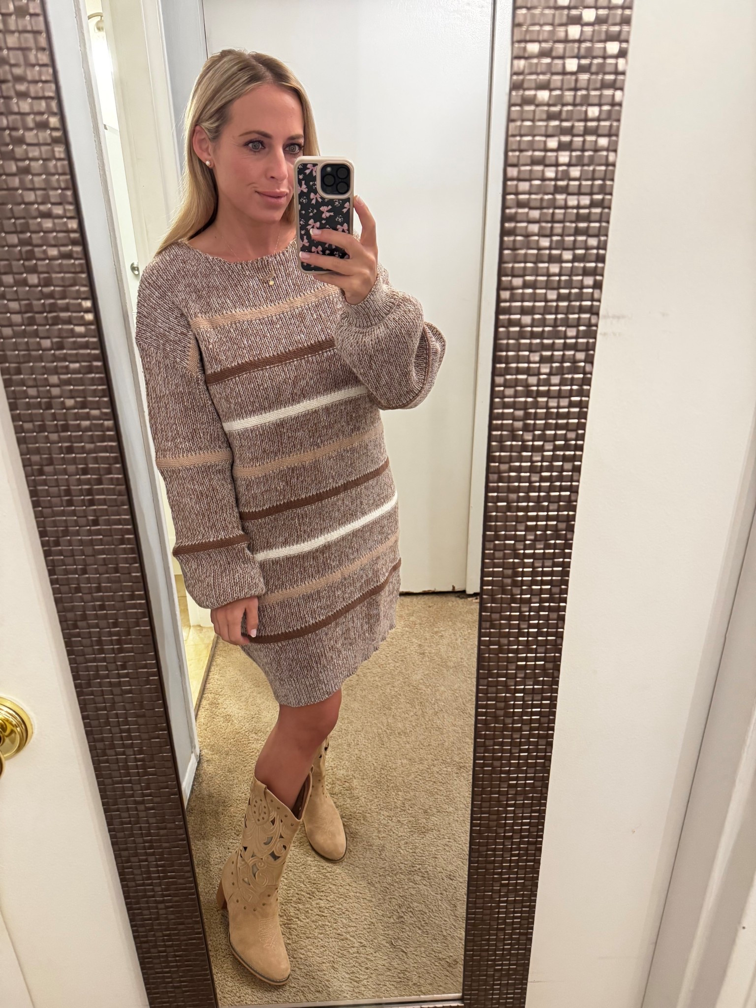 Sweater dress. Boots. Shein 

#LTKShoeCrush #LTKFindsUnder50 #LTKMidsize