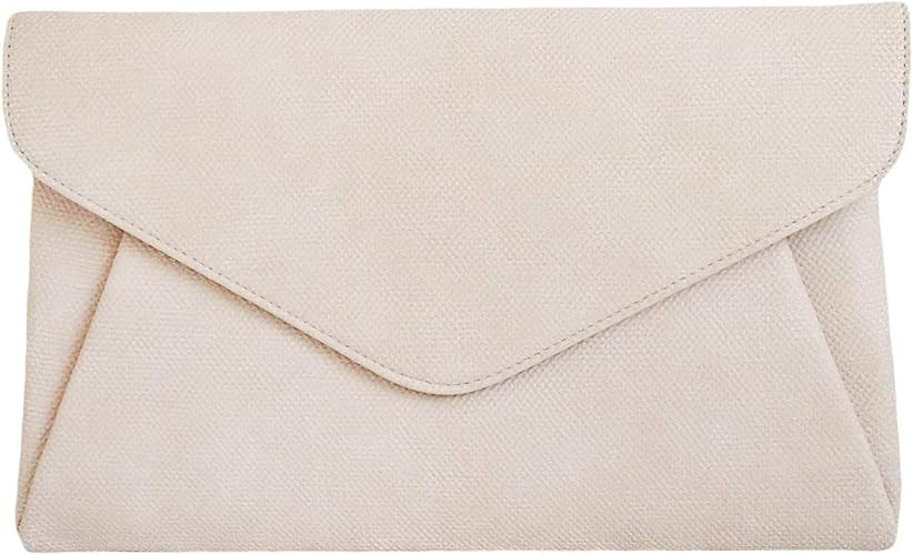 Synthetic Leather Double Pocket Envelop Clutch | Amazon (US)