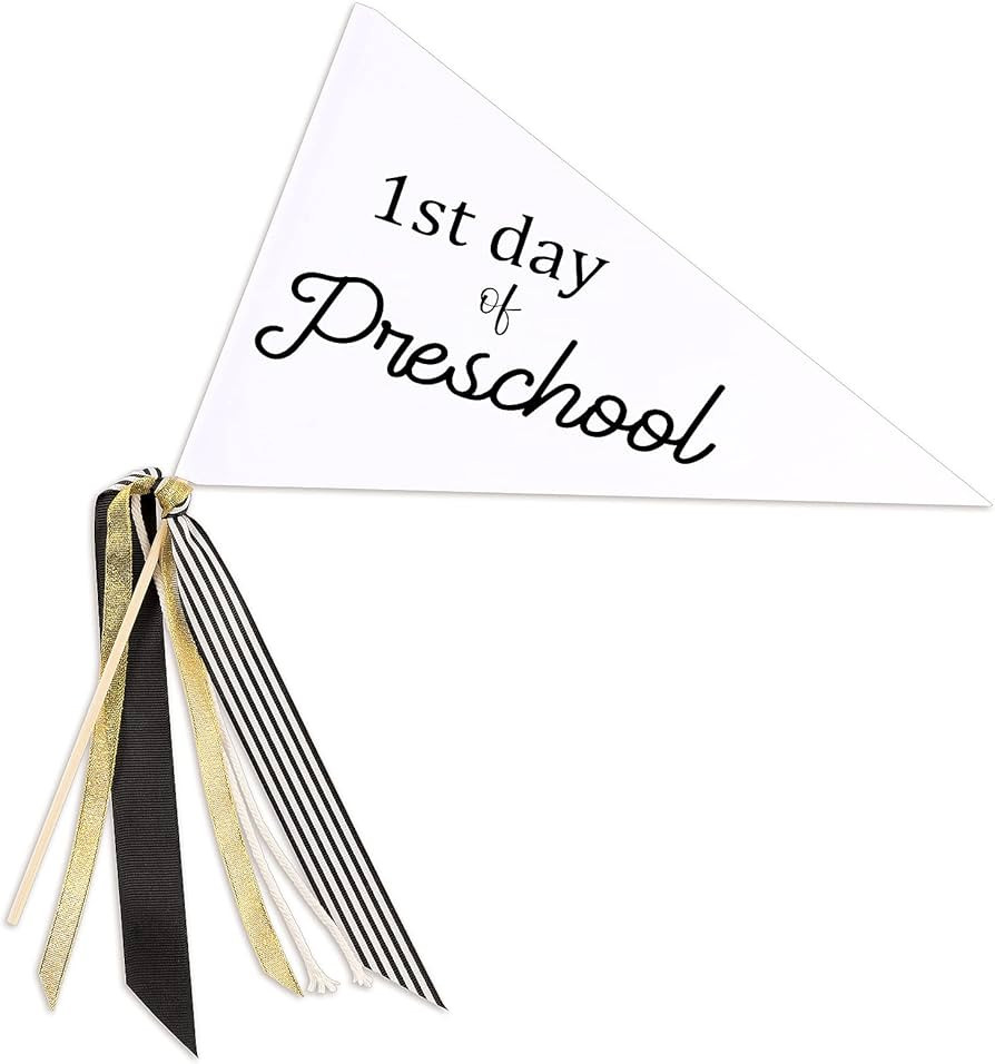 CINPIUK First Day of School Flag DIY 2023 Back to School Pennants, First Day of Preschool Flag wi... | Amazon (US)