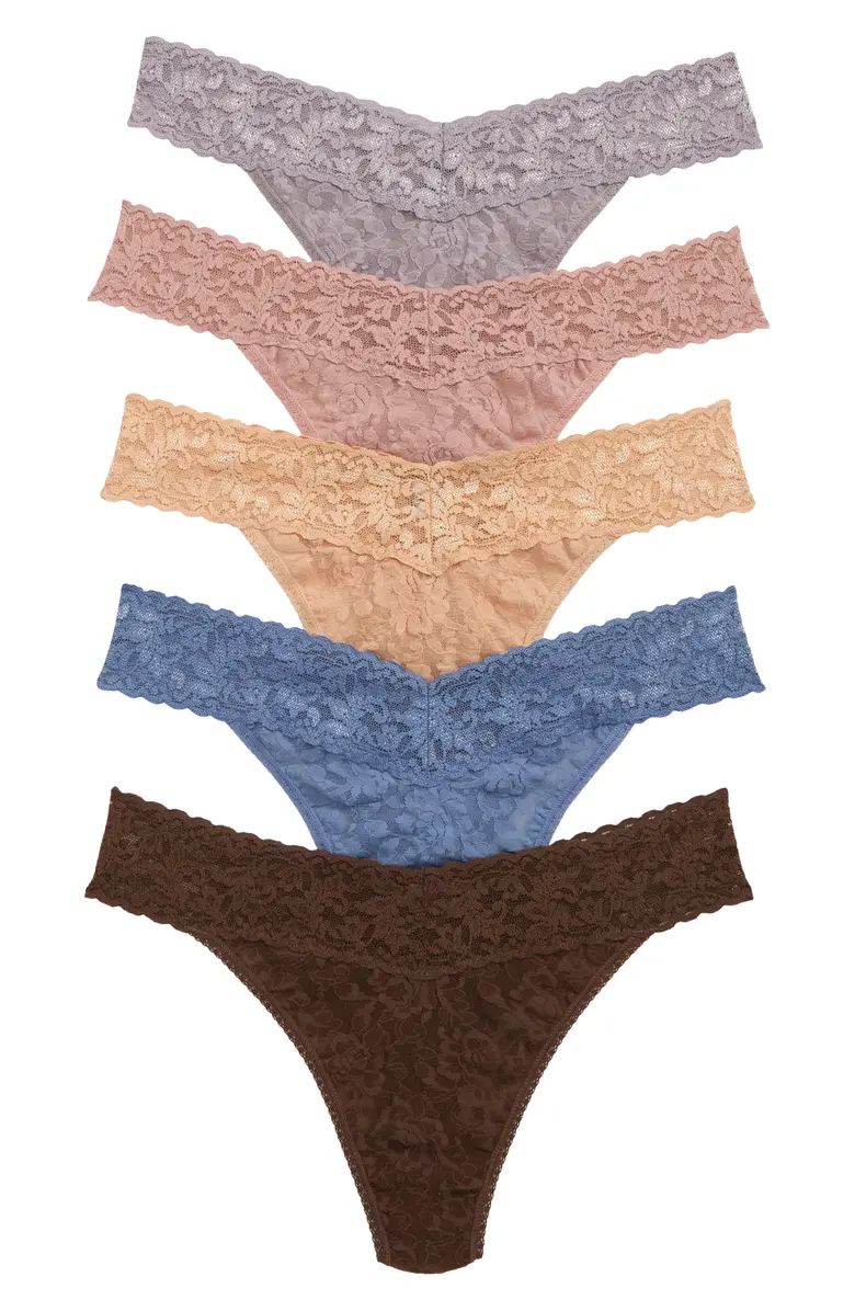 Hanky Panky 5-Pack Original Rise Thongs | Nordstrom | Nordstrom