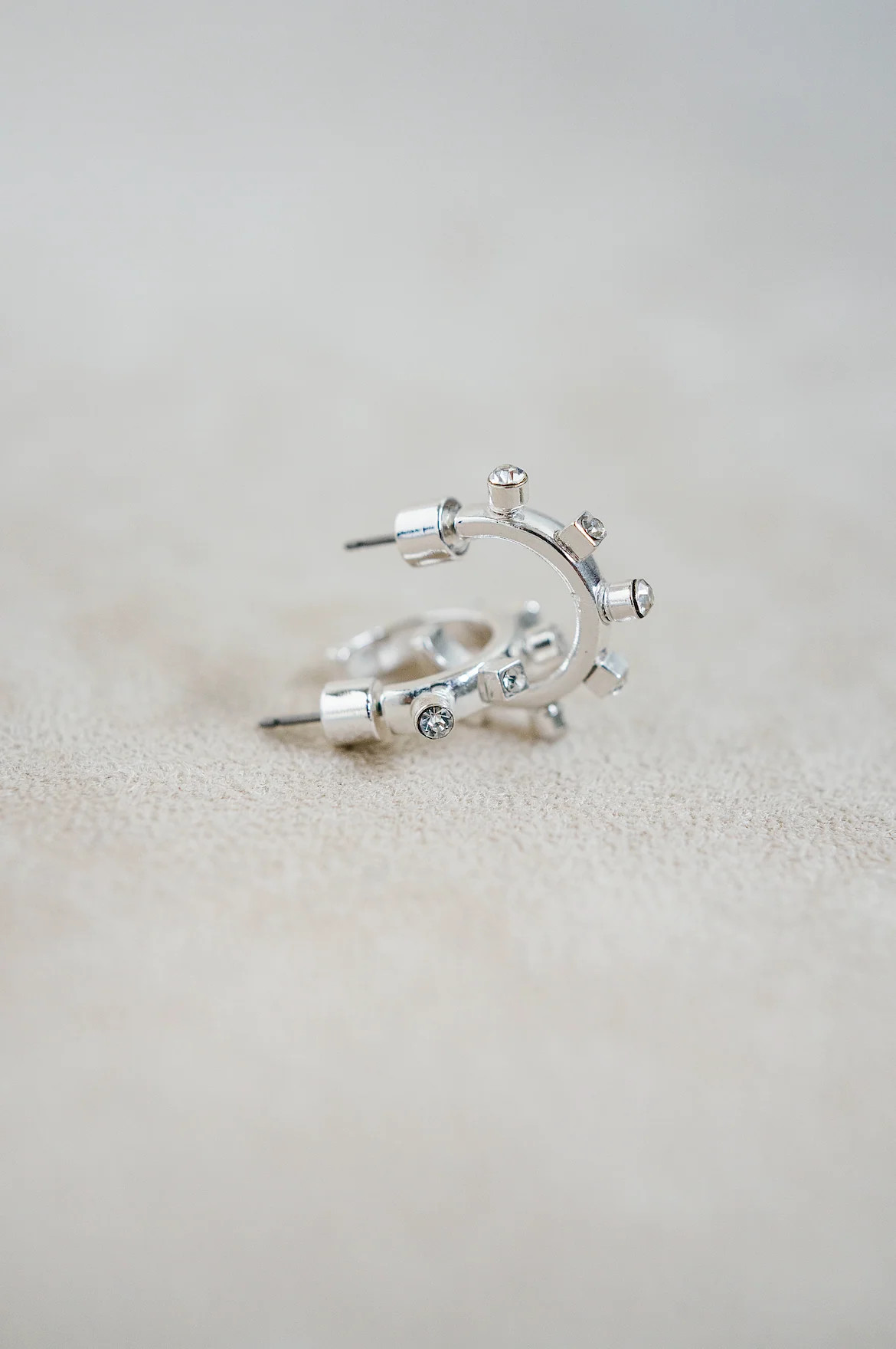 Metal Huggie - Silver Hoop Earring | Smith and Co. Jewel Design