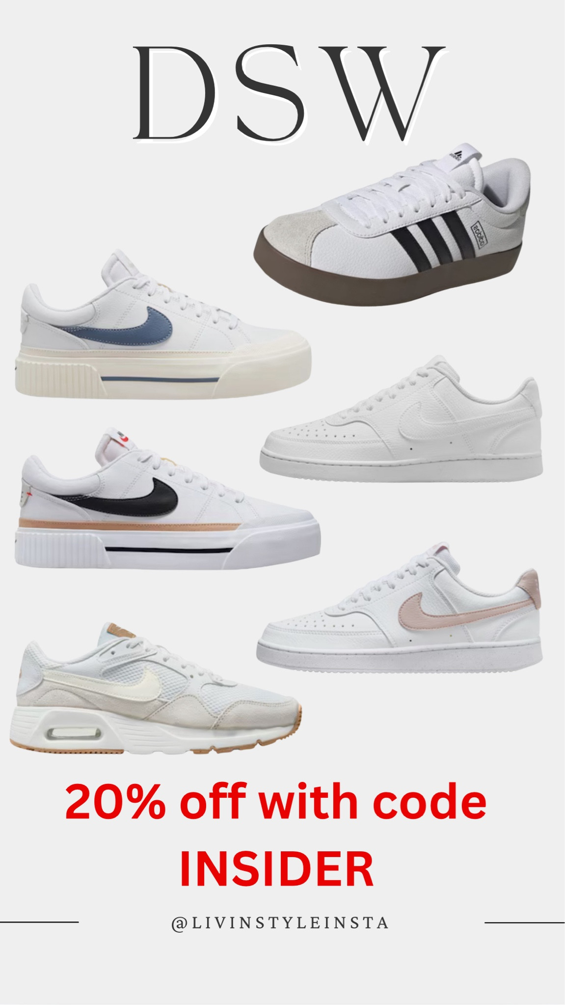 DSW has 20% off so many great sneakers including all of these! Perfect neutral lifestyle shoes for summer transitioning into fall and back to school!

#LTKBacktoSchool #LTKSaleAlert #LTKShoeCrush